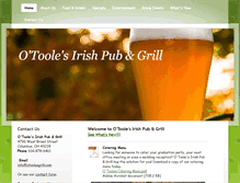 Tablet Screenshot of otoolesgrill.com